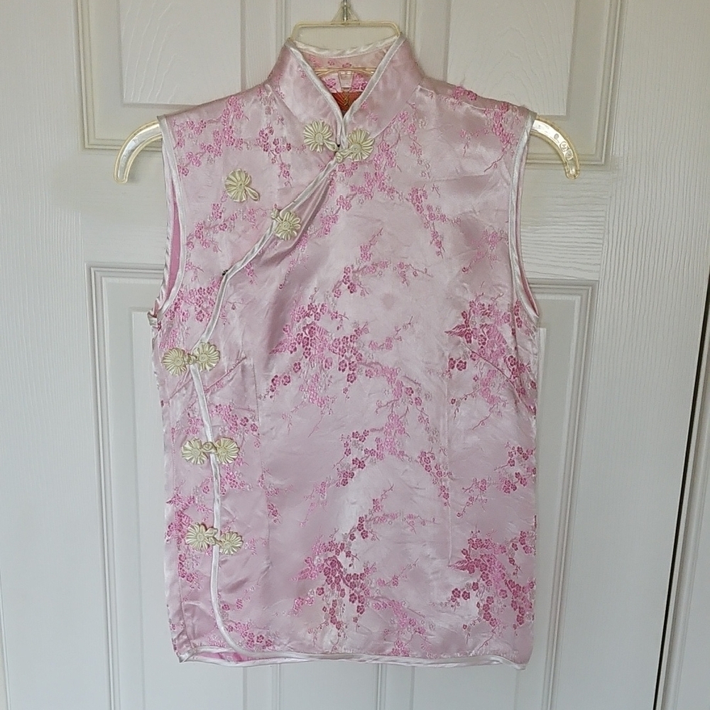 Elegant Pink Floral Women's Blouse